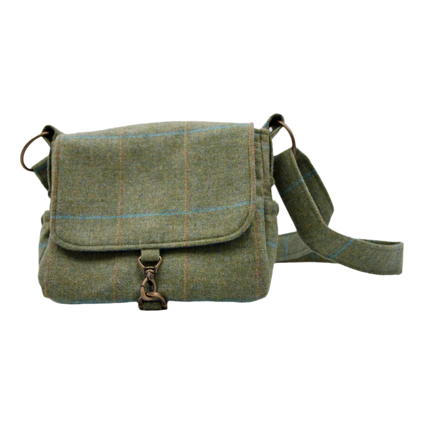 British Tweed Crossbody Bag - Sage Green