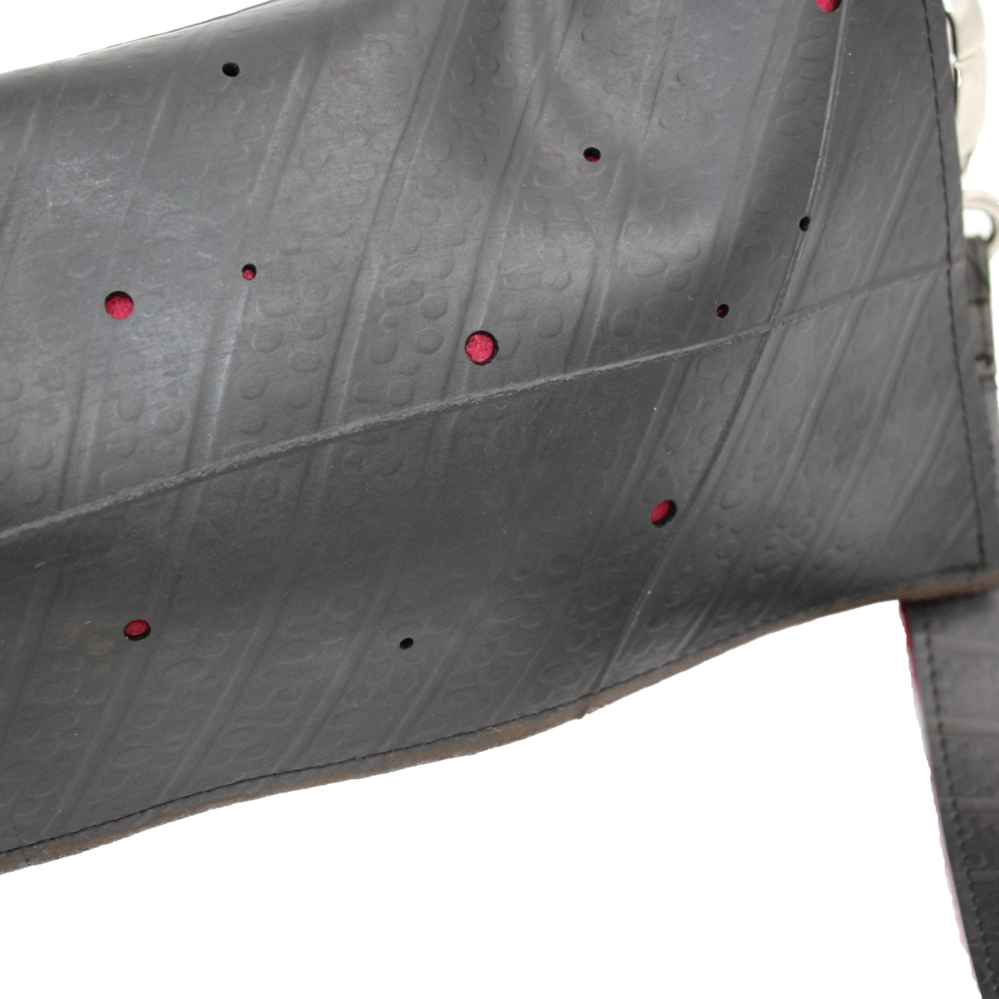 Upcycled Rubber Black Wristlet Purse - Scilla