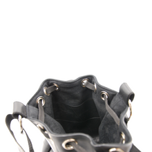Load image into Gallery viewer, Up-cycled Rubber Inner Tube Black Bucket Bag - Eco-Friendly Buttercup Design