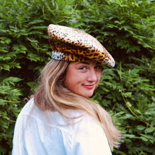 Load image into Gallery viewer, Animal Print Hat - Cheetah Fabric Ladies Hat