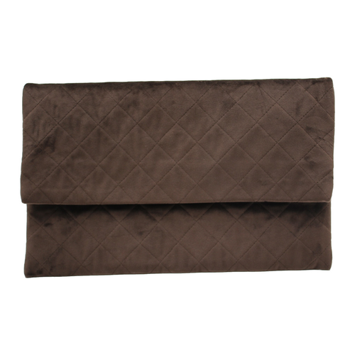Clutch Bag - Clutch Purse for Evening, Party or Occasion in Chocolate Velvet