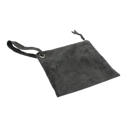 Hyacinth Clutch Bag in Grey Suede - Clutch Purse with handle