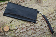 Load image into Gallery viewer, Upcycled Rubber Black Wristlet Purse -  Scilla
