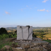 Load image into Gallery viewer, The Margeurite  Black &amp; White  Lightweight Tote Bag