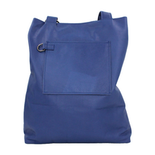 Load image into Gallery viewer, peacock blue leather shoulder bag