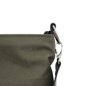 Chive Green Waxed Cotton Shoulder Bag