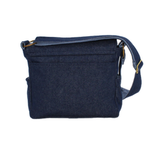 Load image into Gallery viewer, Navy Blue  Denim Crossbody Bag - Cotton Canvas Shoulder Bag