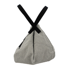 Load image into Gallery viewer, Summer Bag in Grey &amp; Black Canvas, Lightweight, Spacious, Made in UK