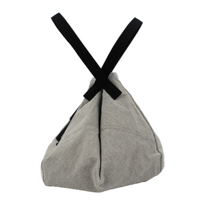Summer Bag in Grey & Black Canvas, Lightweight, Spacious, Made in UK