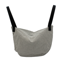 Load image into Gallery viewer, Summer Bag in Grey &amp; Black Canvas, Lightweight, Spacious, Made in UK