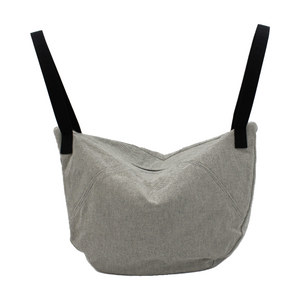 Summer Bag in Grey & Black Canvas, Lightweight, Spacious, Made in UK