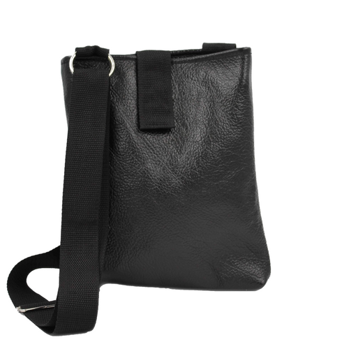 black leather document bag
