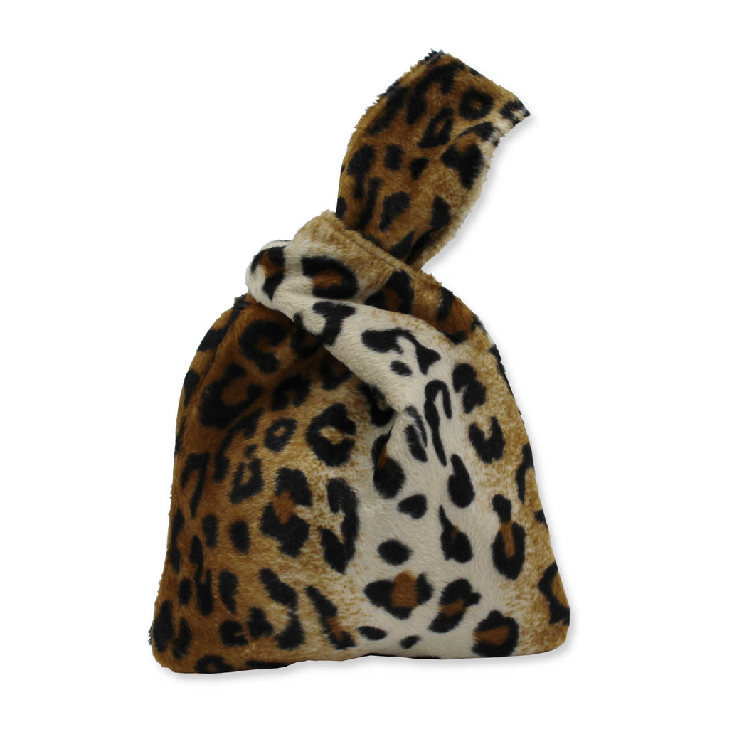 Leopard print wrist bag