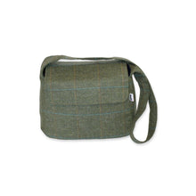 Load image into Gallery viewer, Small crossbody bag in olive green British tweed