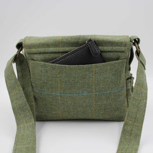 British Tweed Crossbody Bag - Sage Green