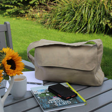 Load image into Gallery viewer, Waxed cotton canvas messenger bag