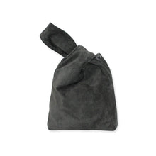 Load image into Gallery viewer, Wristlet bag in grey suede